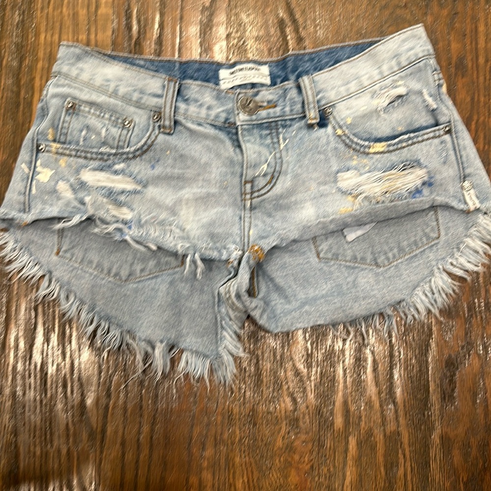 One Teaspoon Bonita denim shorts size 27